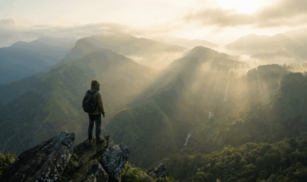 Tranquil nature scene in Sri Lanka, perfect for travel, relaxation, and soul connection