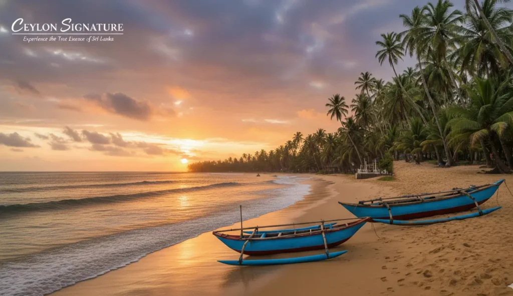 Bentota Beach in Sri Lanka, a tropical paradise with luxury travel experiences and golden sandy shores