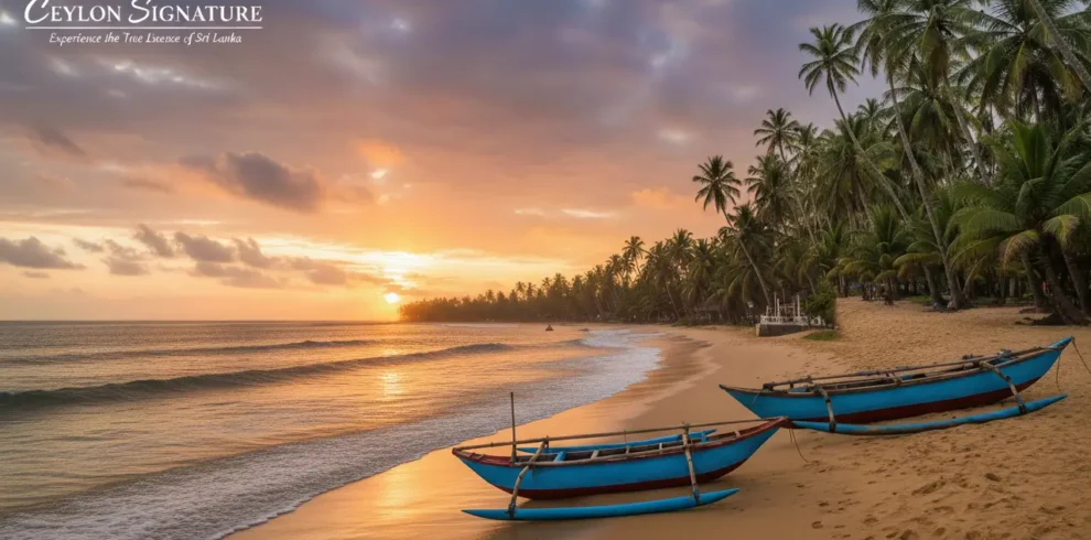 Bentota Beach in Sri Lanka, a tropical paradise with luxury travel experiences and golden sandy shores