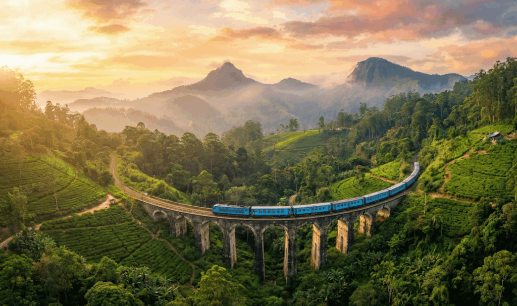 Scenic view of Ella, Sri Lanka, featuring lush greenery and travel adventure highlights