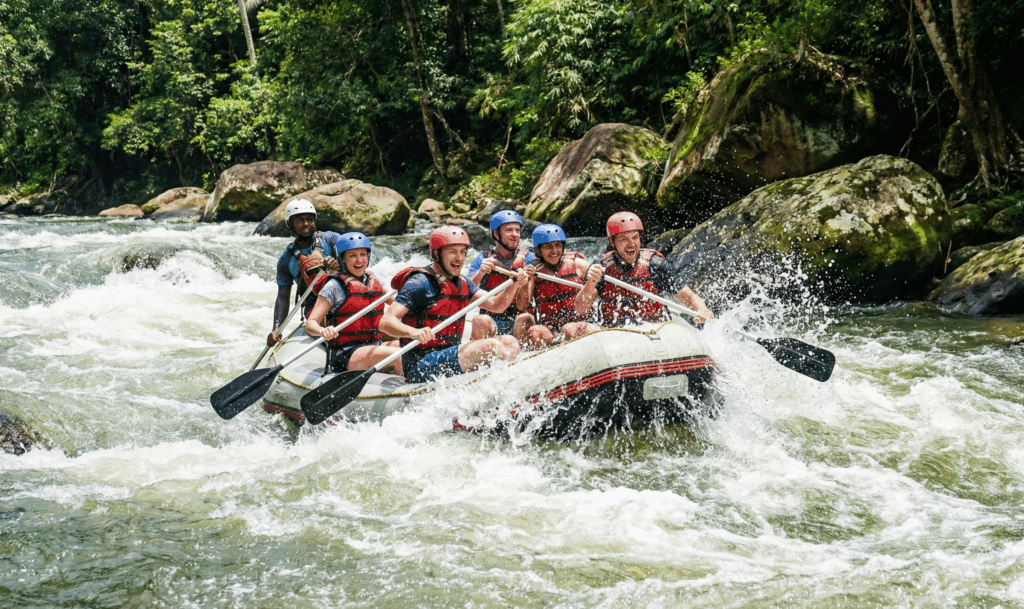 Exciting water rafting adventure in Sri Lanka, perfect for travel and luxury adventure seekers.5-Day Adventure Experience
