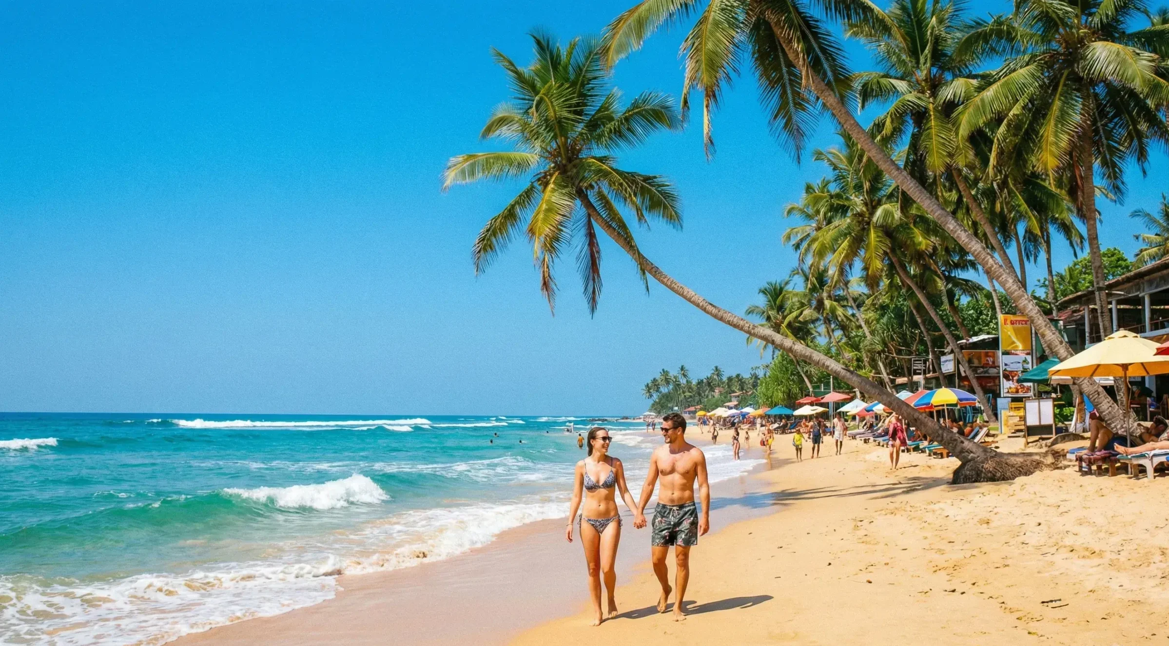 A stunning vibrant travel scene in Sri Lanka, showcasing luxury and breathtaking landscapes