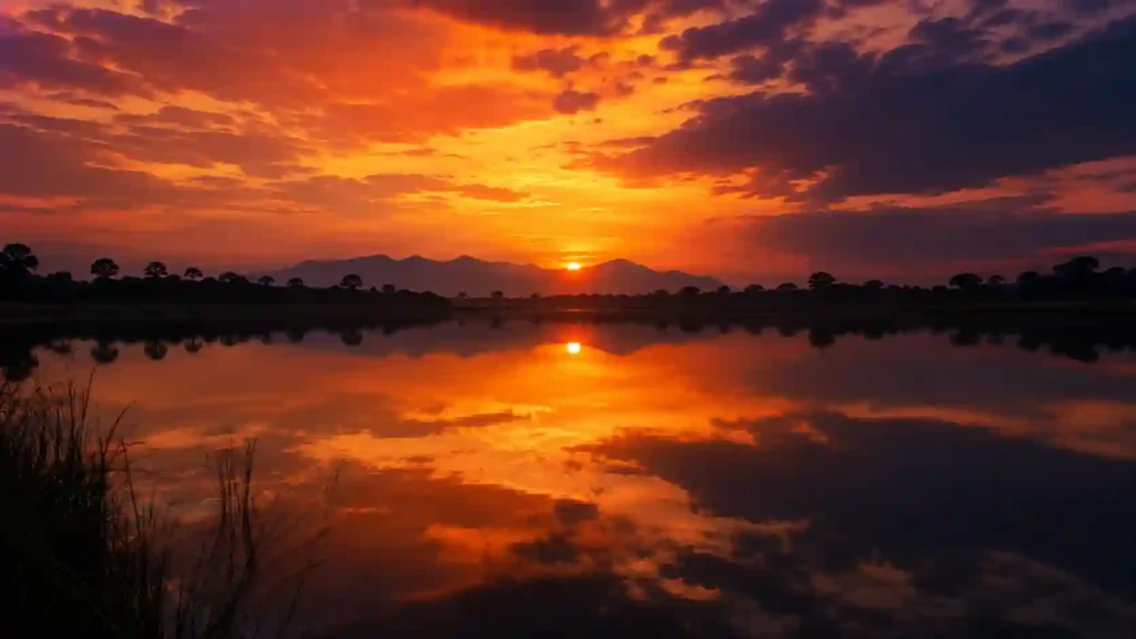 A breathtaking sunset over a quiet Sri Lankan lake reflecting the sky. Pure peace and emotion.ceylon signature | Ceylon Signature - Sri Lanka