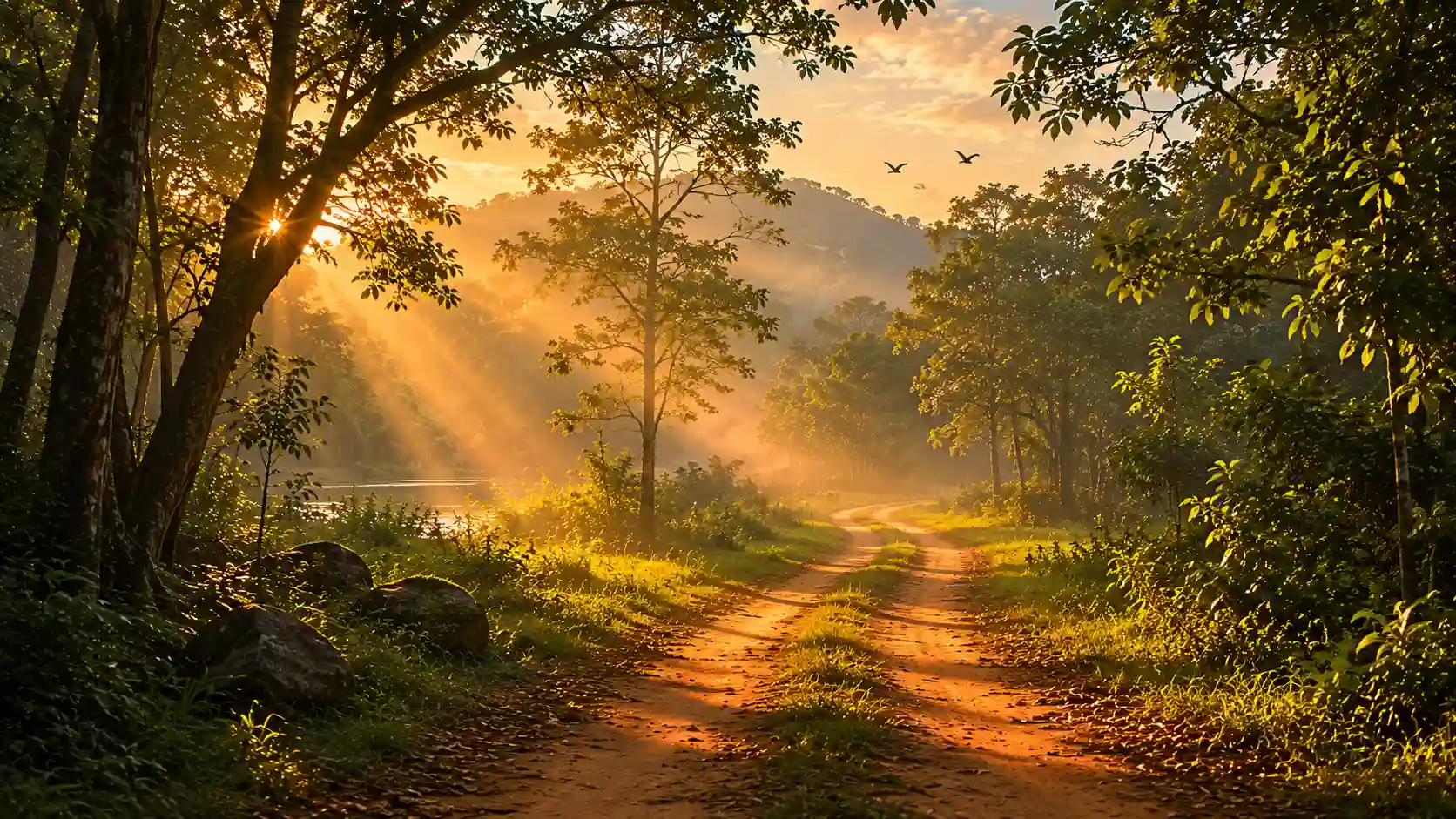Sri Lankan forest with morning light filtering through the trees | Ceylon Signature - Sri Lanka